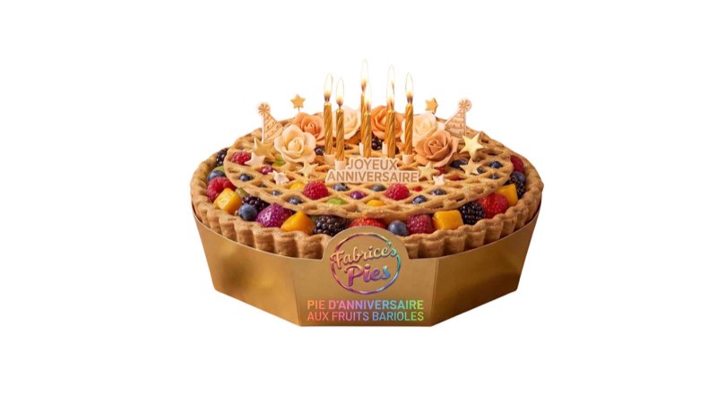 Pie d'anniversaire aux fruits